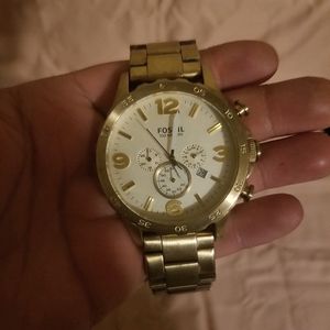 Fossil Nate Gold-Tone Chronograph